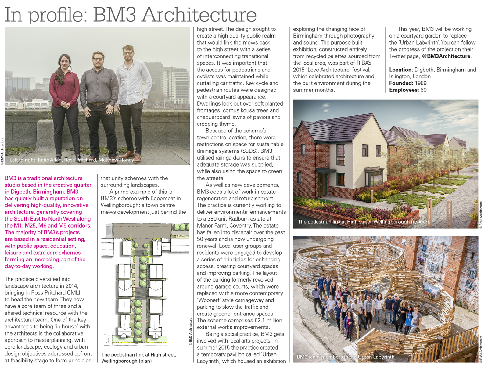 BM3's Landscape Team in Vista's publication → BM3 Architects